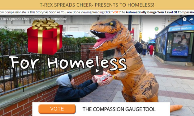 T-Rex Spreads Cheer- Presents To Homeless!